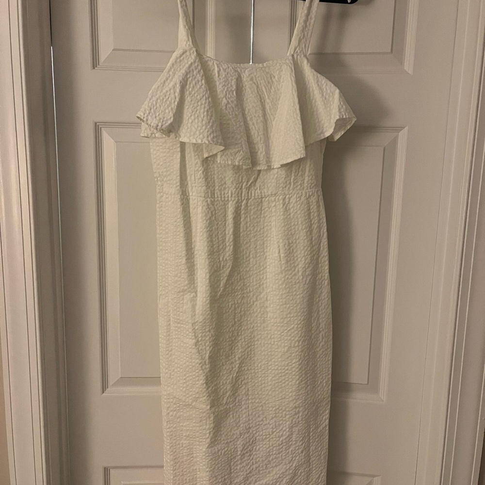 a new day Strapless White Ruffle Dress